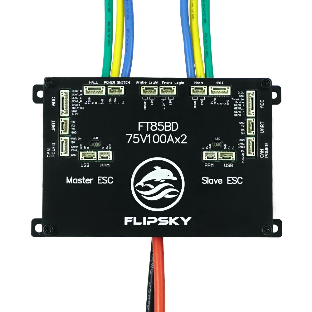 72V 45A Dual Controller - Flipsky FT85BD100A Dual ESC 85V 100A