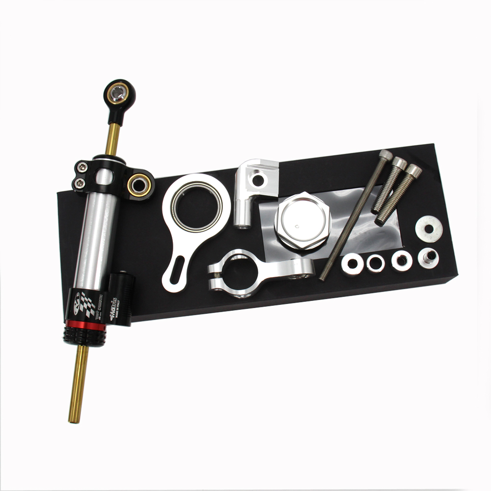 CNC Aluminum Adjustable Motorc - Steering Damper Stabilizer Kit Cnc review and price