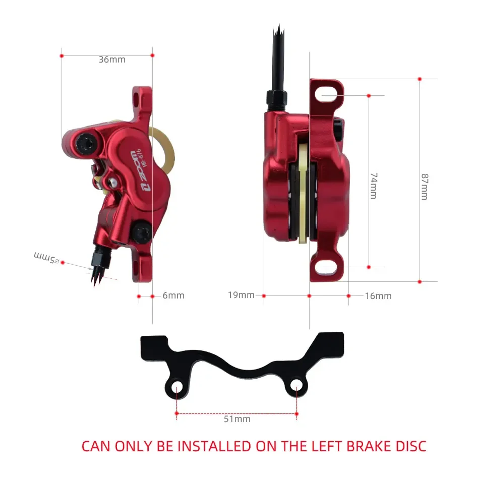 ZOOM HB-876E 4-piston Disc Hyd - Zoom Hydraulic Brake 4 Piston E-Scooter review and price