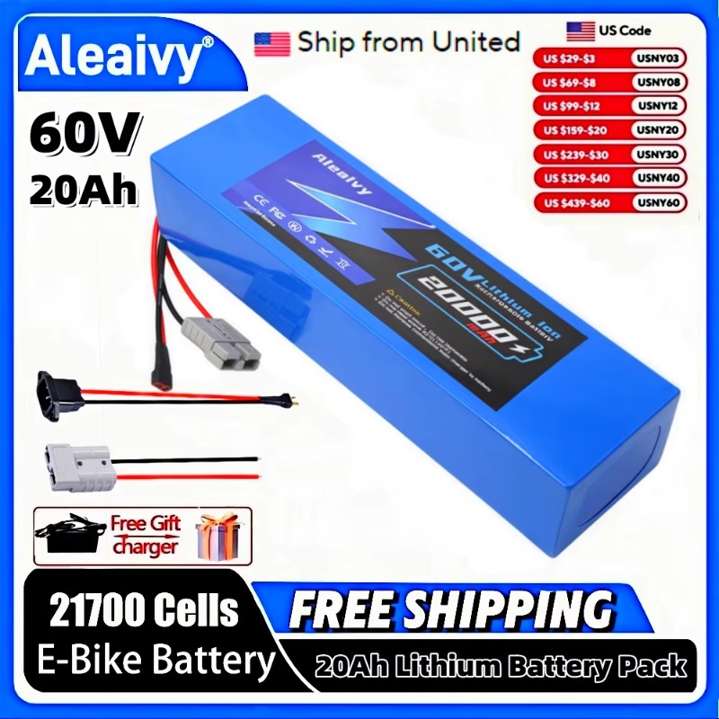 Aleaivy 60V 20Ah 30Ah 21700 Li - 60V 30Ah 21700 Battery Pack review and price