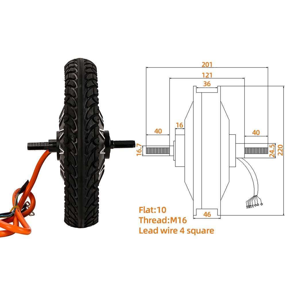 Electric Bicycle Wheel Drive M - 60V 5000W Brushless Hub Motor review and price